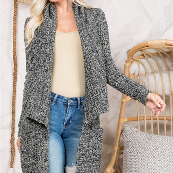 Black Multi color Sweater Cardigan - Picture 8 of 13